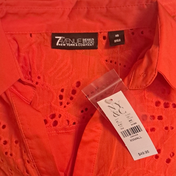 NWT 3/4 sleeve button down NY&co 7th Ave. - Picture 3 of 4